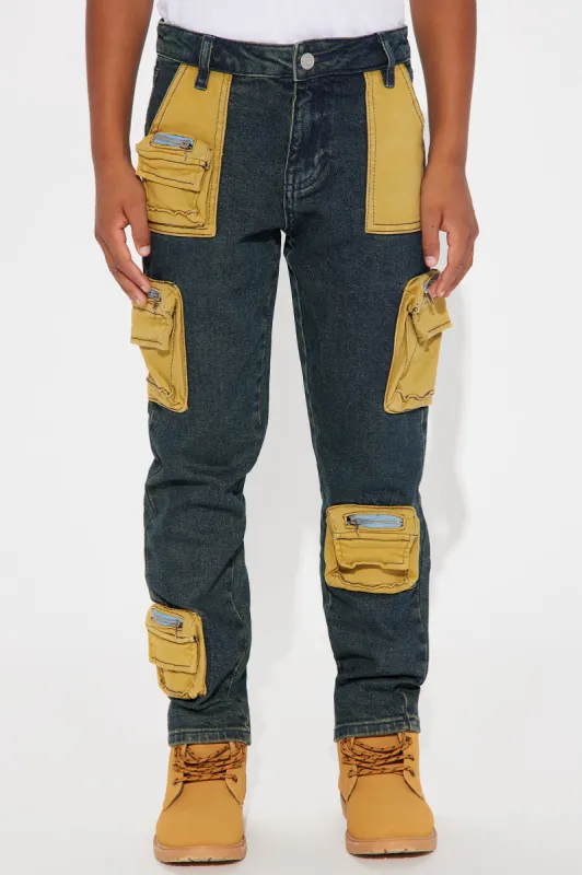 Mini Constructed To Be Made Special Cargo Jean - Dark Wash sold by Fashion Nova