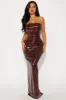 Espresso Yourself Sequin Maxi Dress - Chocolate sold by Fashion Nova