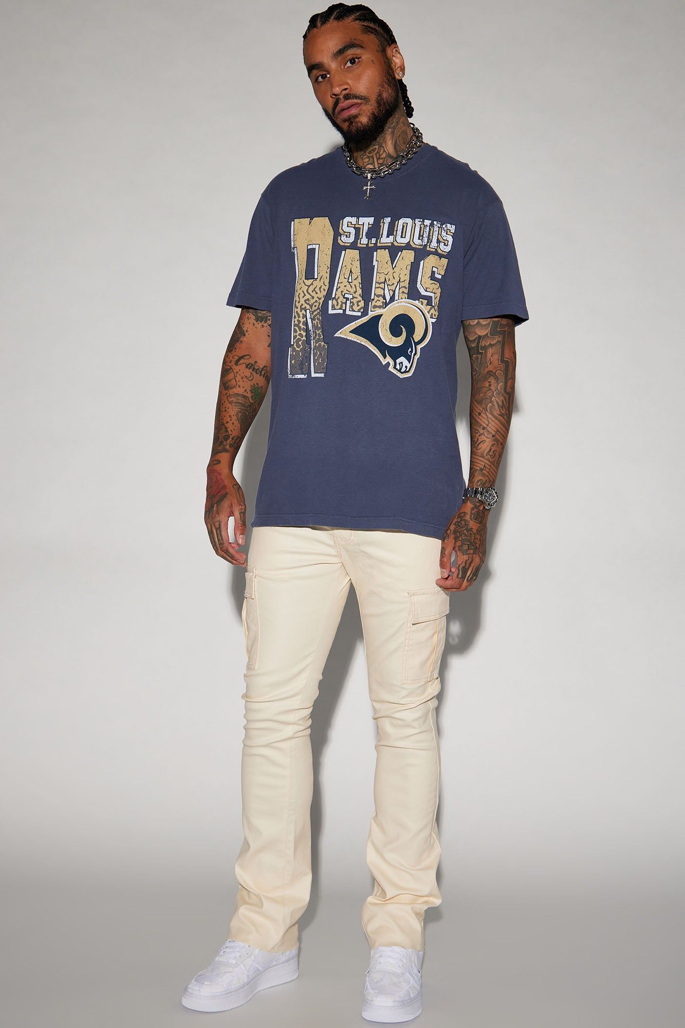 Rams Legacy Short Sleeve Tee - Navy/combo sold by Fashion Nova product image thumbnail 3