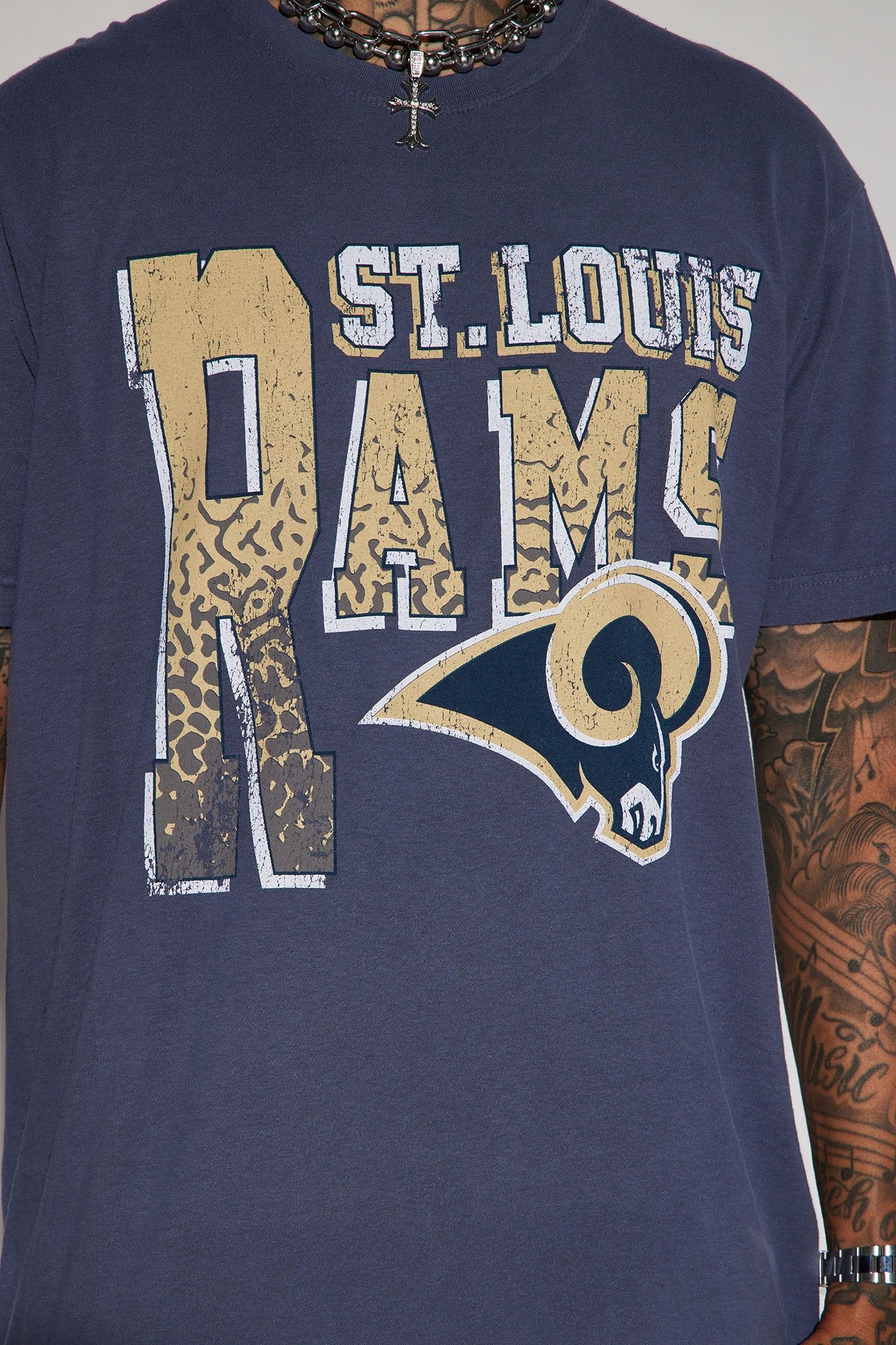 Rams Legacy Short Sleeve Tee - Navy/combo sold by Fashion Nova product image thumbnail 4