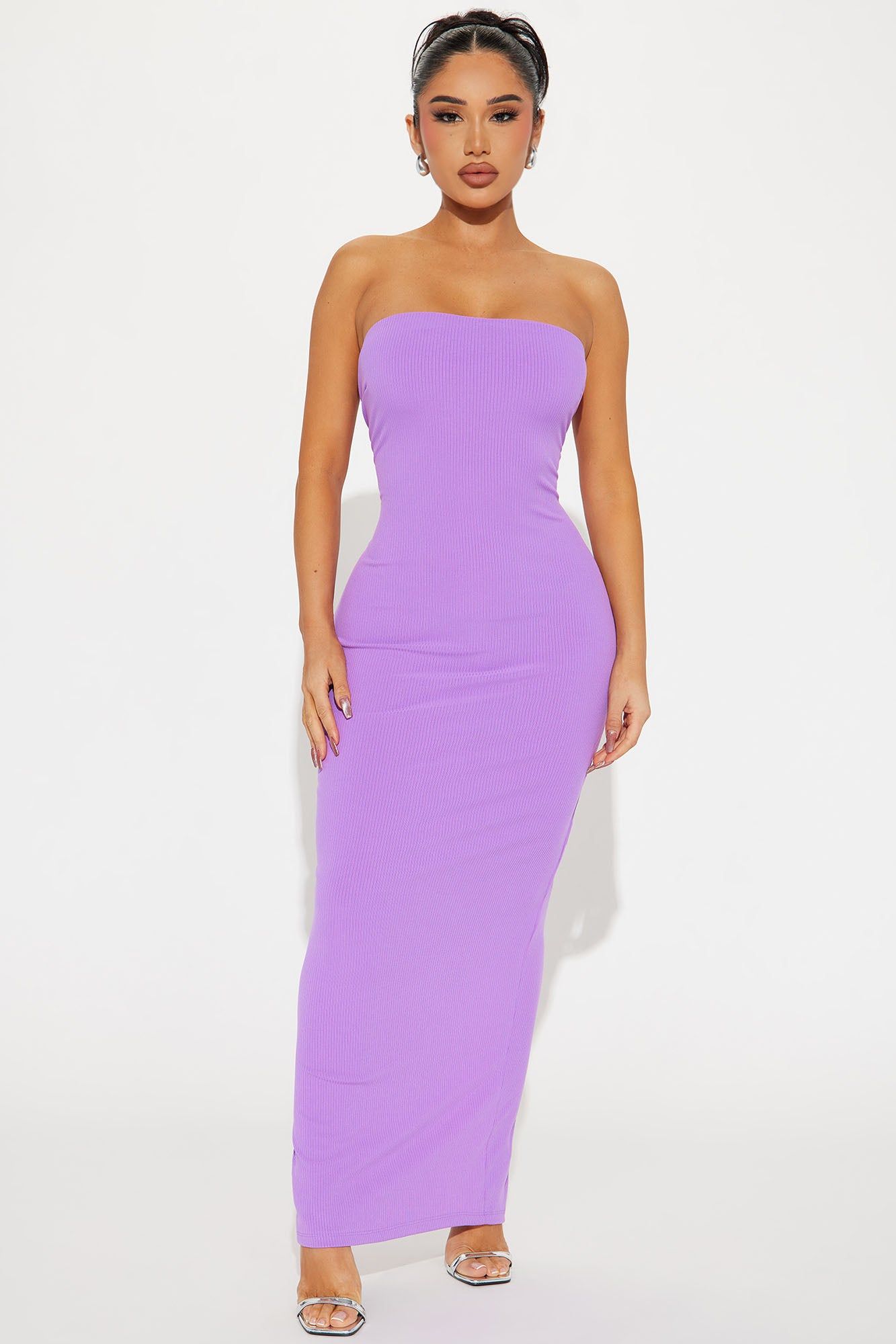Tallulah Ribbed Maxi Dress - Purple sold by Fashion Nova