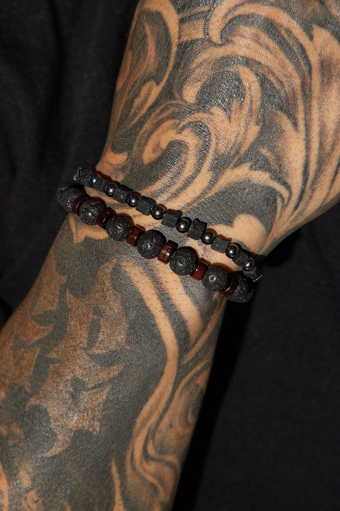 If You Let Me Bracelet Set - Black/combo sold by Fashion Nova