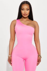 Power Swing Elevate Active Jumpsuit - Bubblegum Pink sold by Fashion Nova