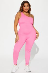 Power Swing Elevate Active Jumpsuit - Bubblegum Pink sold by Fashion Nova