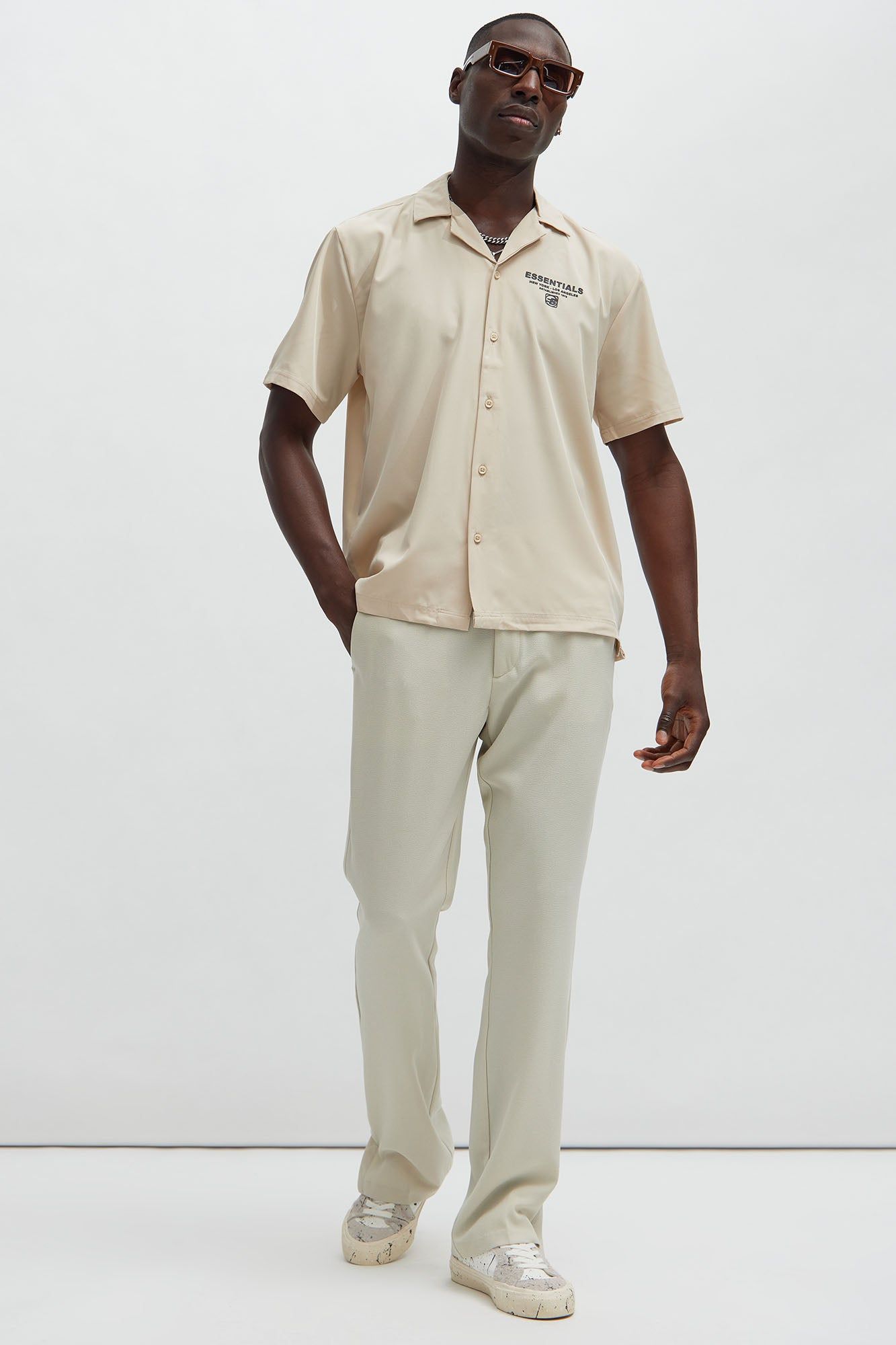 NY To LA Button Up Shirt - Ivory sold by Fashion Nova product image thumbnail 2