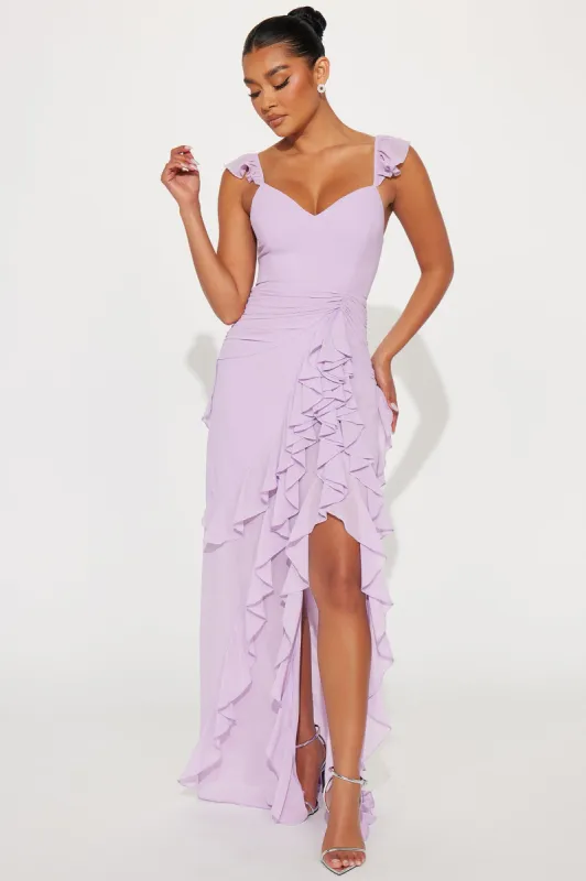 Claire Chiffon Maxi Dress - Lavender sold by Fashion Nova