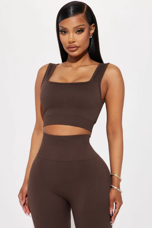 Flex Active Sports Bra - Chocolate sold by Fashion Nova