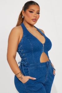 Something To Be Denim Jumpsuit - Medium Wash sold by Fashion Nova