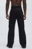 Charlie Gabardine Flare Cargo Trouser - Black sold by Fashion Nova