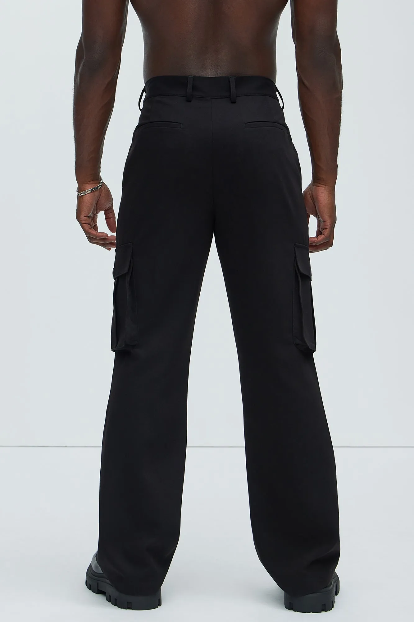 Charlie Gabardine Flare Cargo Trouser - Black sold by Fashion Nova product image thumbnail 5