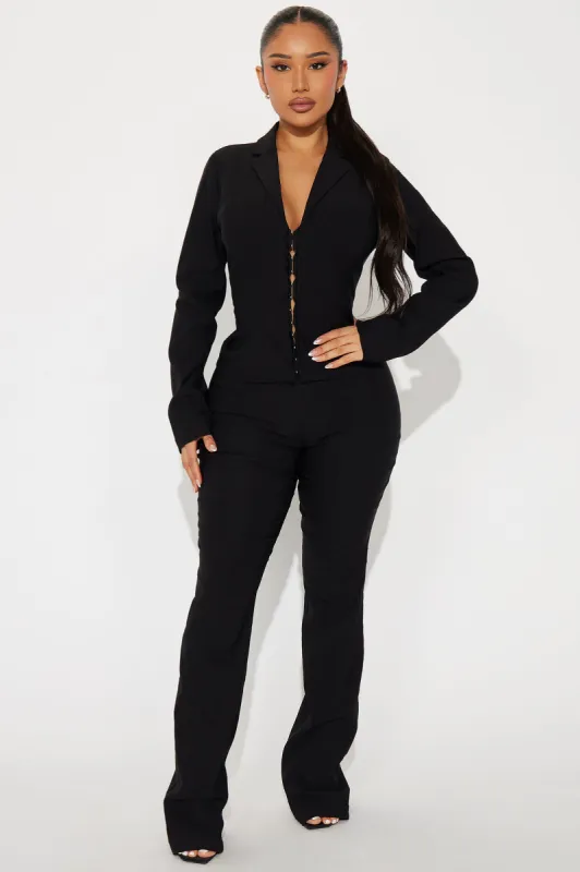 In Office Blazer Pant Set - Black sold by Fashion Nova