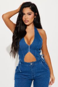 Something To Be Denim Jumpsuit - Medium Wash sold by Fashion Nova