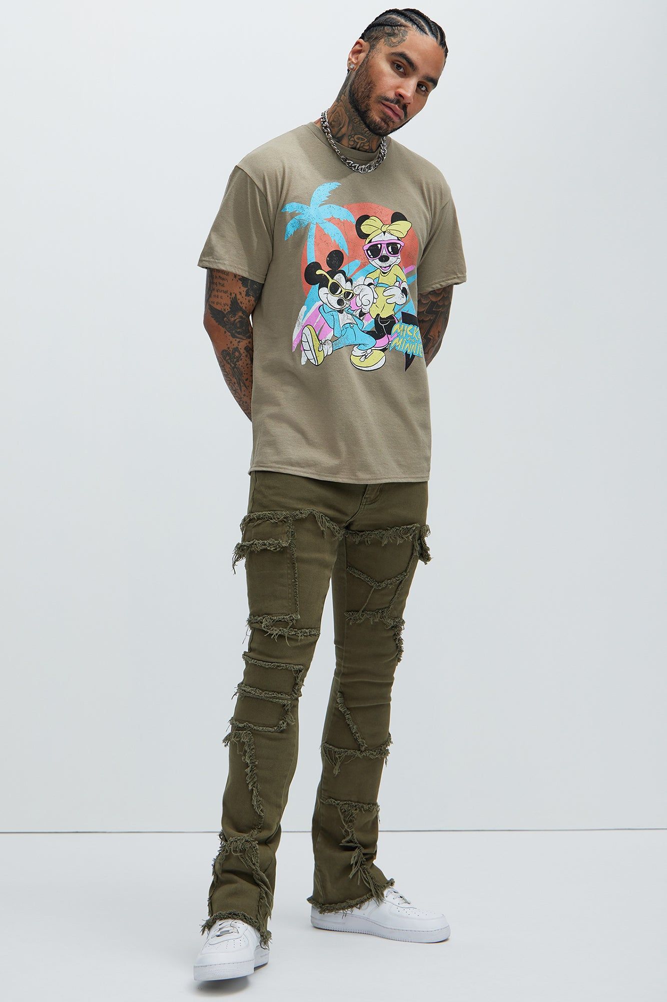 Disney Micky & Minnie Beach Vibes Short Sleeve Tee - Tan sold by Fashion Nova product image thumbnail 2