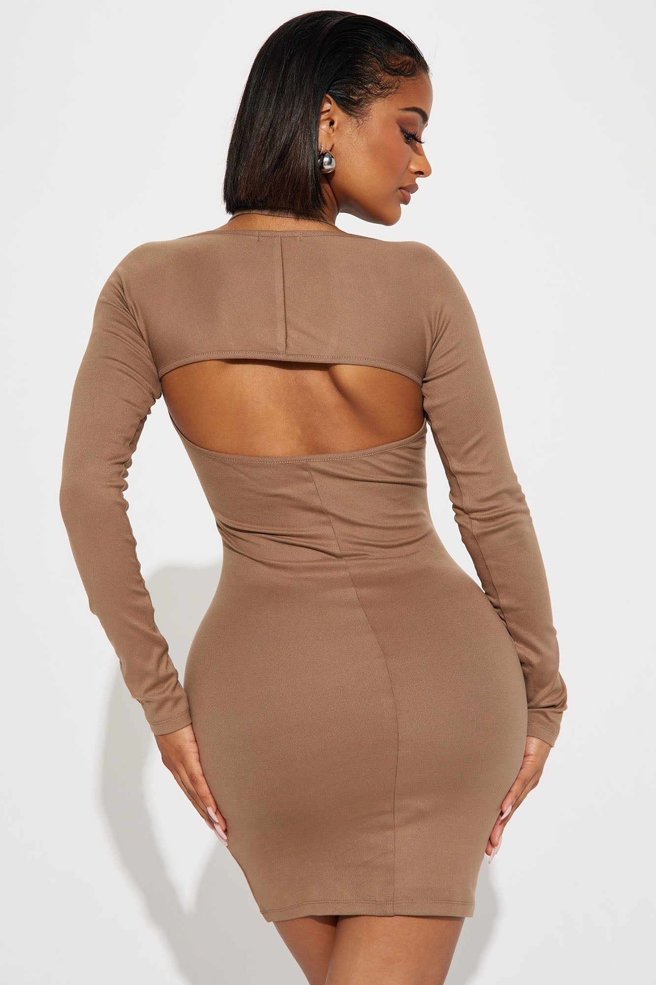 Elena Mini Dress - Taupe sold by Fashion Nova product image thumbnail 3