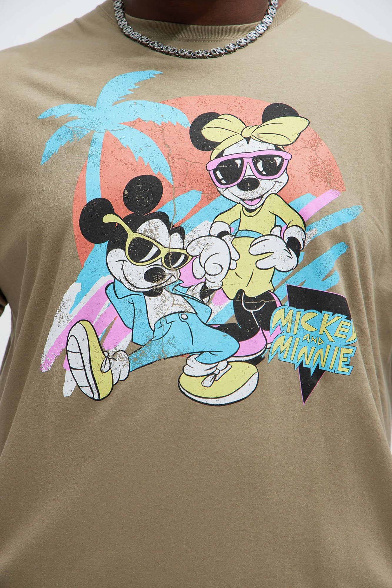 Disney Micky & Minnie Beach Vibes Short Sleeve Tee - Tan sold by Fashion Nova product image thumbnail 5