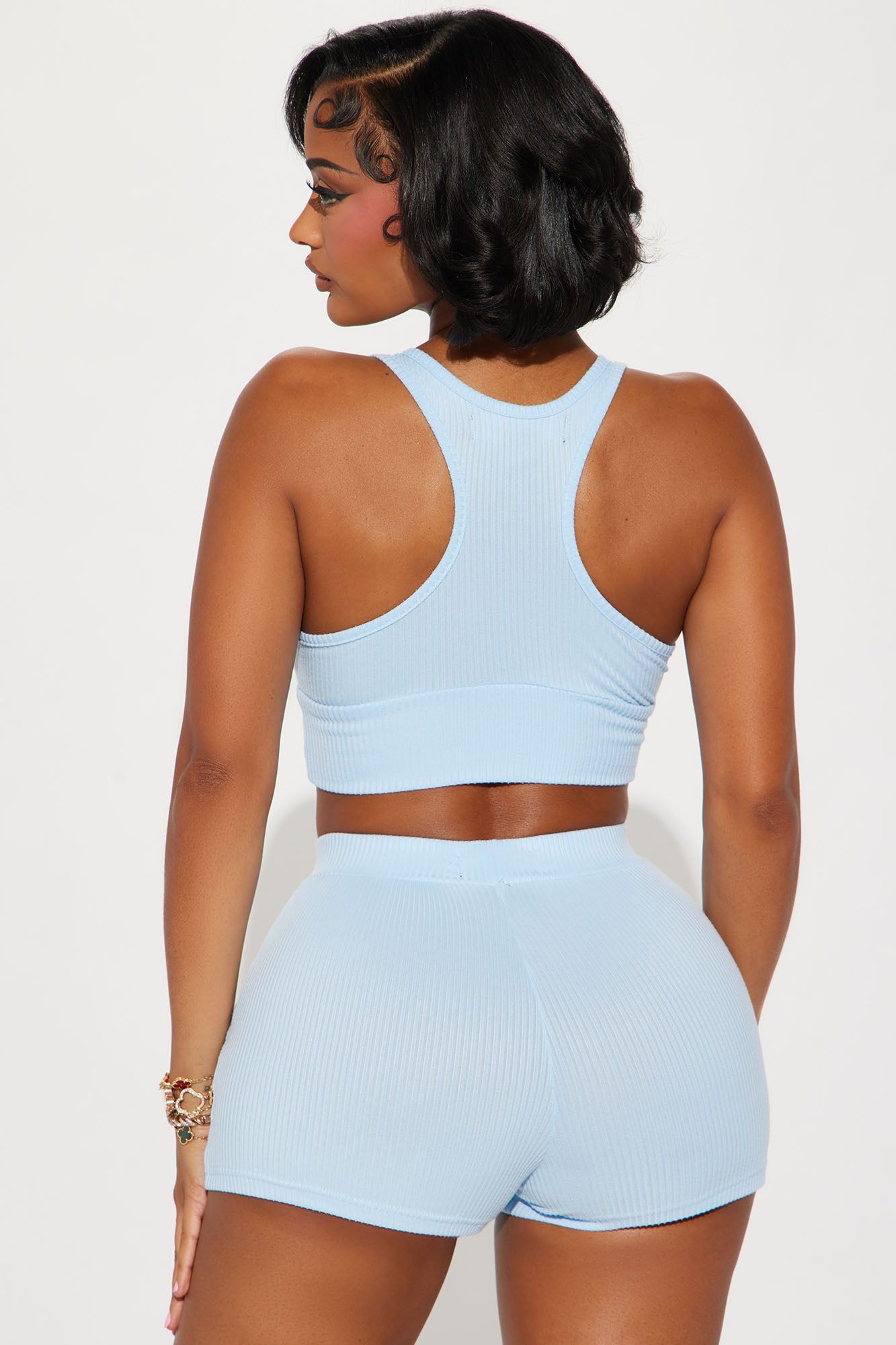 Choosing Comfort Ribbed PJ Short Set - Light Blue sold by Fashion Nova product image thumbnail 3