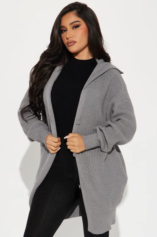 Aura Cardigan - Heather Grey sold by Fashion Nova