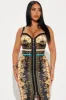 Luxe Life Bandage Midi Dress - Gold/combo sold by Fashion Nova
