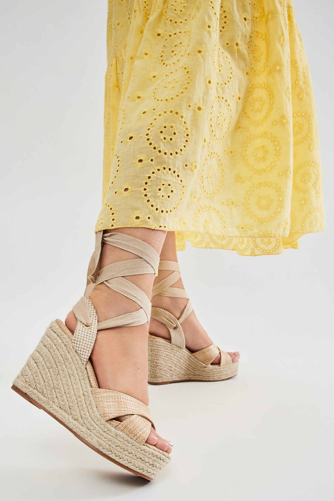Jayda Jute Wedges - Beige sold by Fashion Nova product image thumbnail 2