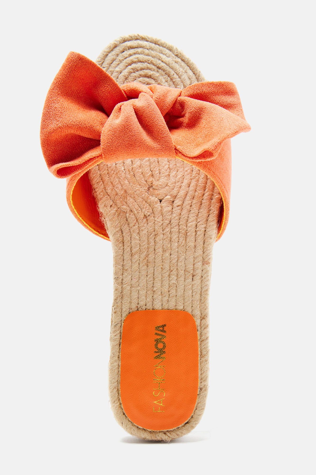 Off To Brunch Flat Sandals - Orange sold by Fashion Nova