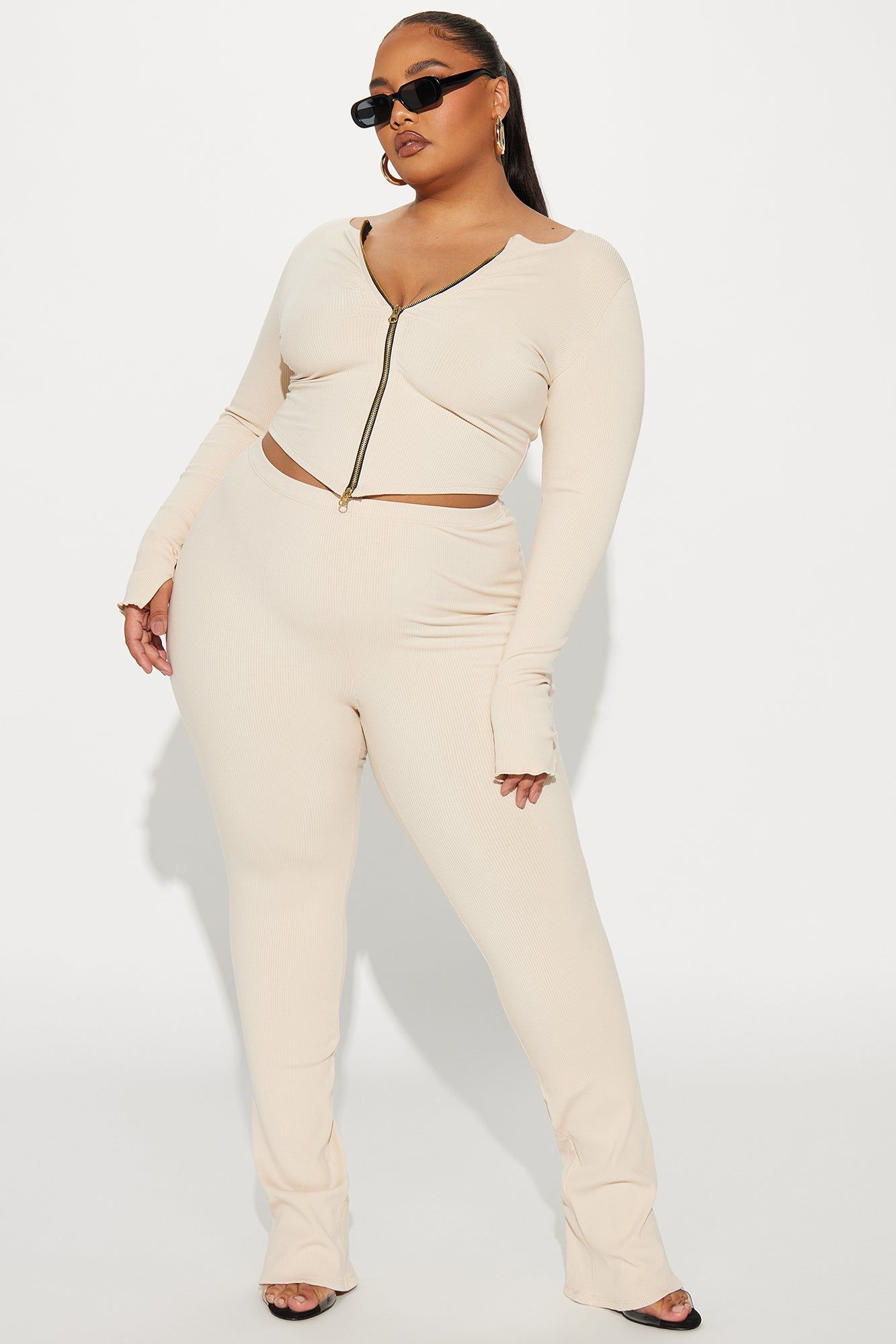 Kira Snatched Pant Set - Cream sold by Fashion Nova product image thumbnail 4