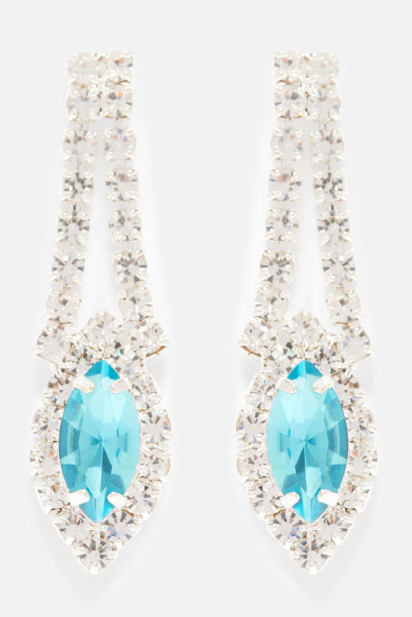 Royal Elegance Necklace And Earring Set - Silver/Blue sold by Fashion Nova product image thumbnail 4