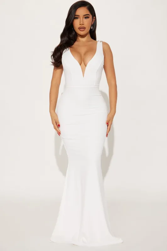 Perla Backless Gown - Ivory sold by Fashion Nova