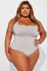 Adriana Smooth Fit Bodysuit - Taupe sold by Fashion Nova