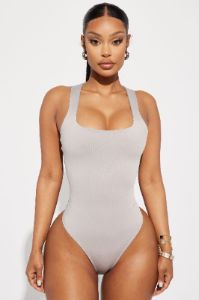 Adriana Smooth Fit Bodysuit - Taupe sold by Fashion Nova