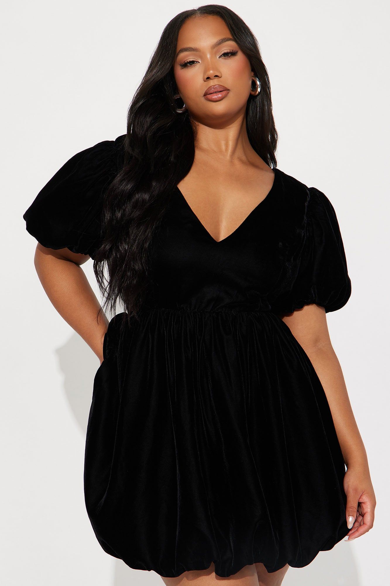 Always Bubbly Velvet Micro Mini Dress - Black sold by Fashion Nova product image thumbnail 5
