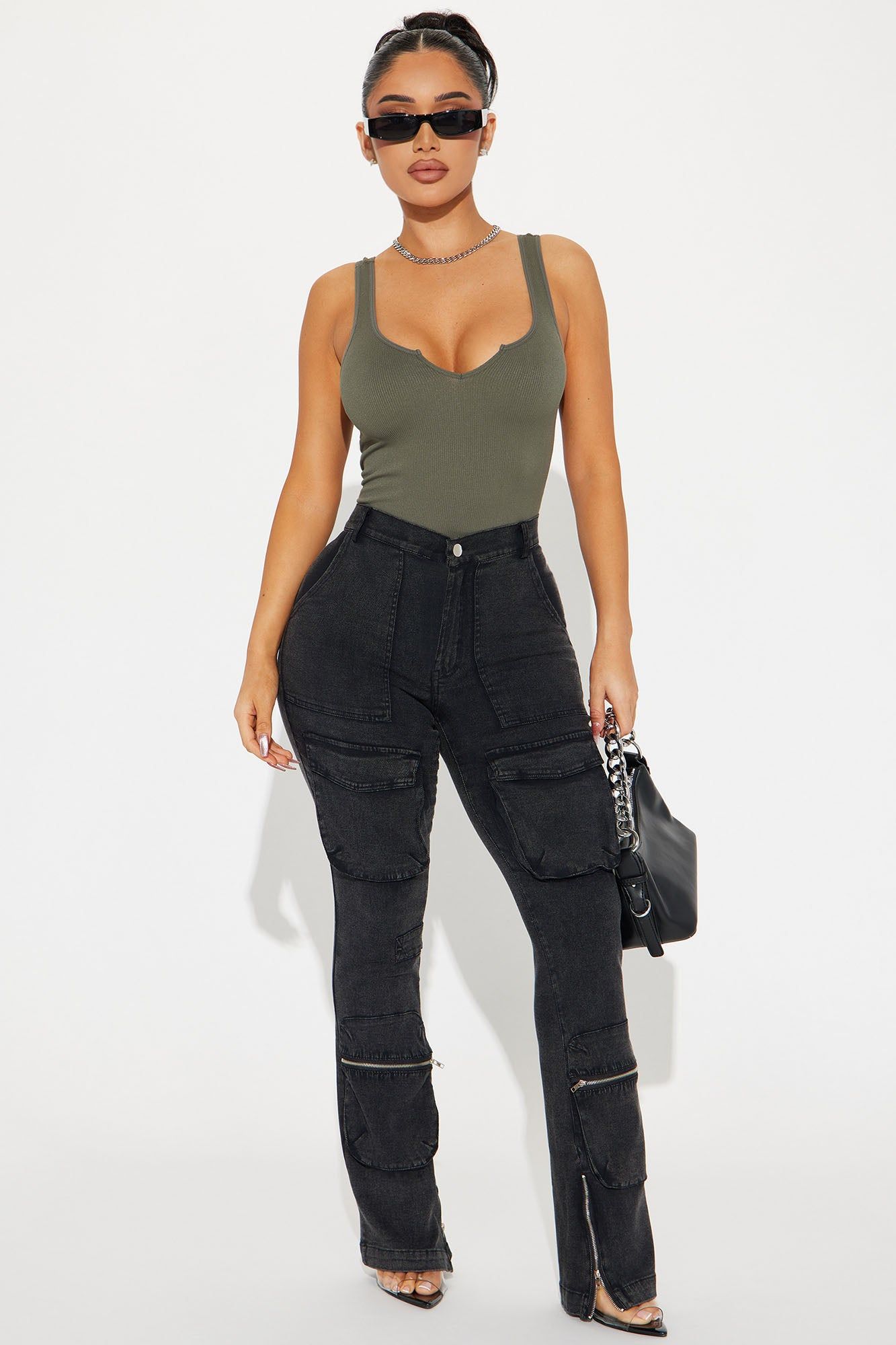 That's My Type Seamless Bodysuit - Olive sold by Fashion Nova product image thumbnail 2