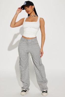 Mirror Mirror Trouser Pant - Grey sold by Fashion Nova