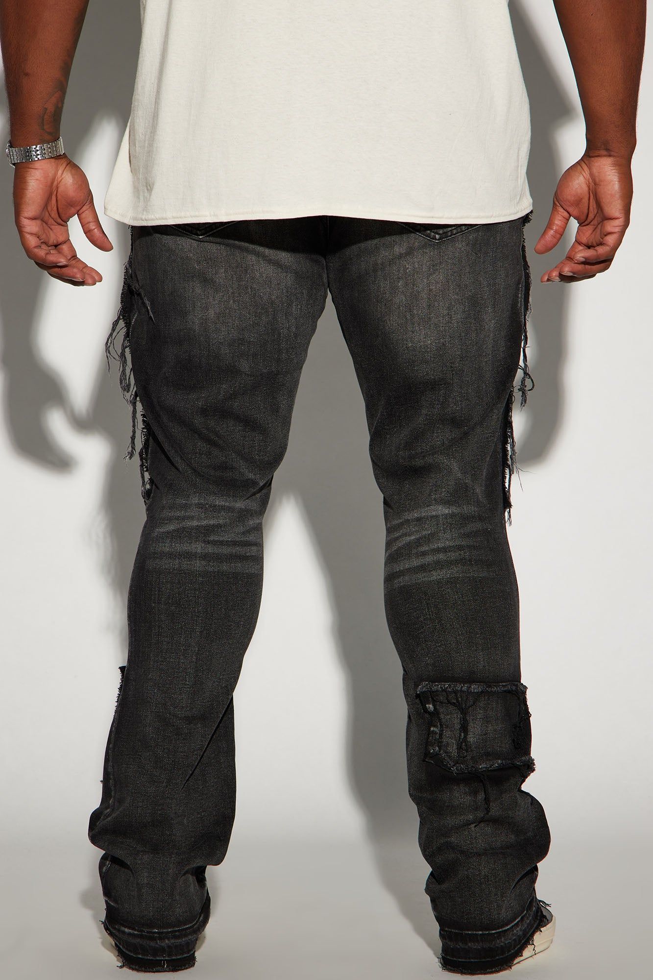 Square It Out Stacked Skinny Flare Jeans sold by Fashion Nova product image thumbnail 7