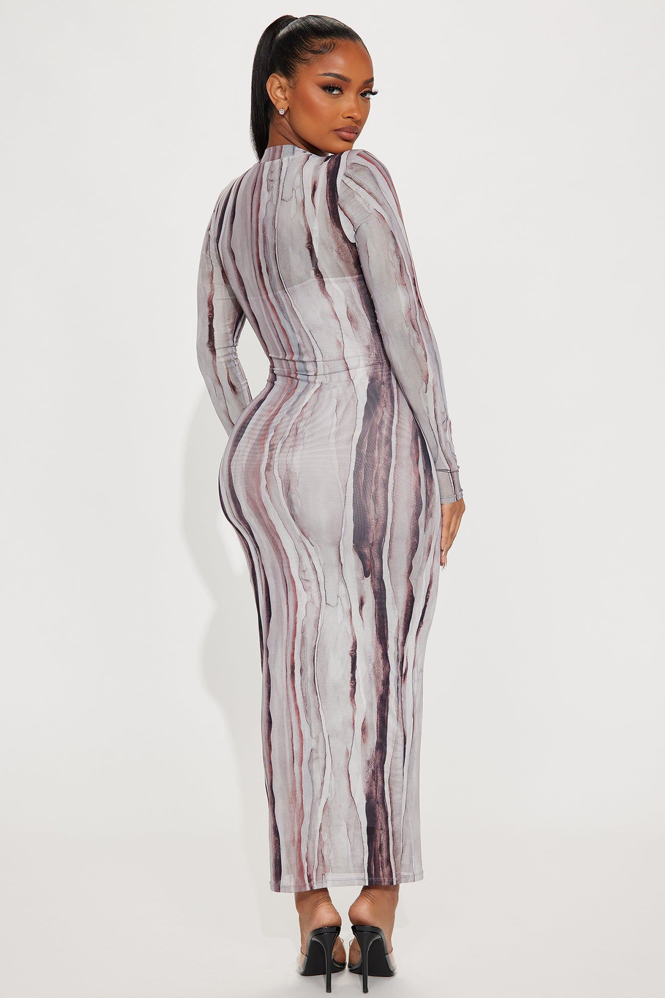 Genesis Mesh Maxi Dress - Grey sold by Fashion Nova product image thumbnail 3