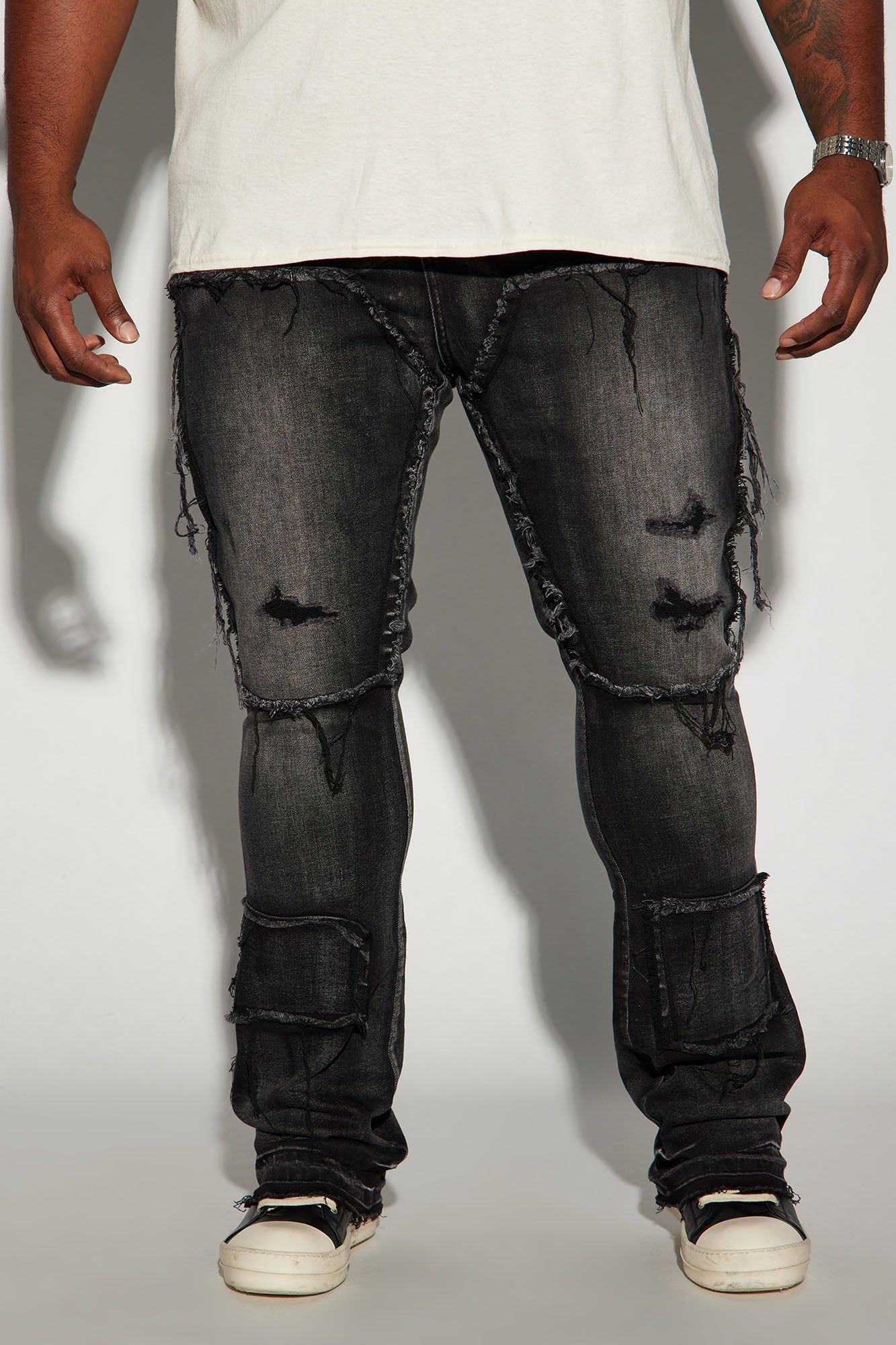 Square It Out Stacked Skinny Flare Jeans sold by Fashion Nova product image thumbnail 2