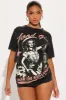 Good Girl Oversized Washed Tee - Charcoal sold by Fashion Nova