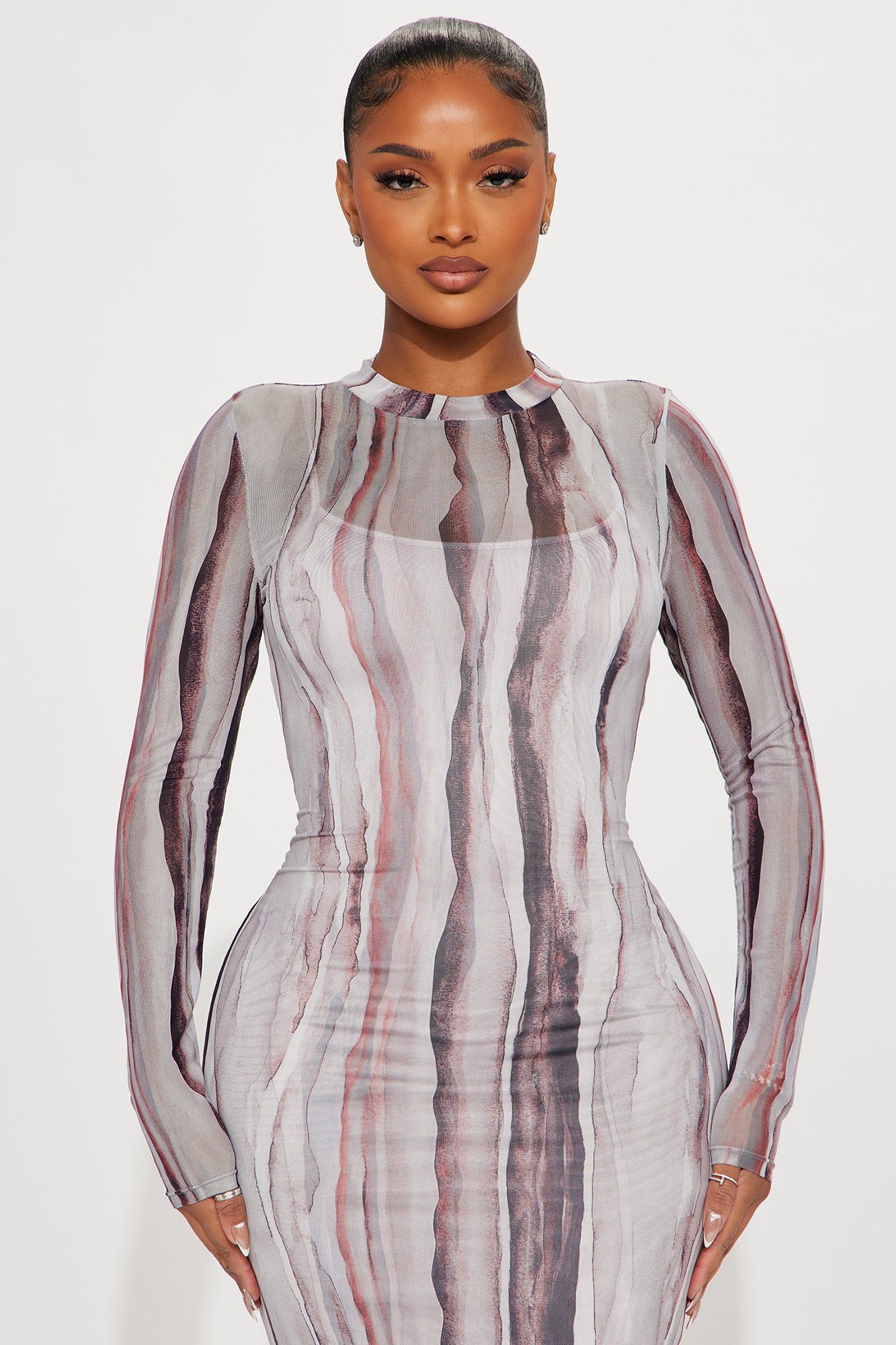 Genesis Mesh Maxi Dress - Grey sold by Fashion Nova product image thumbnail 2