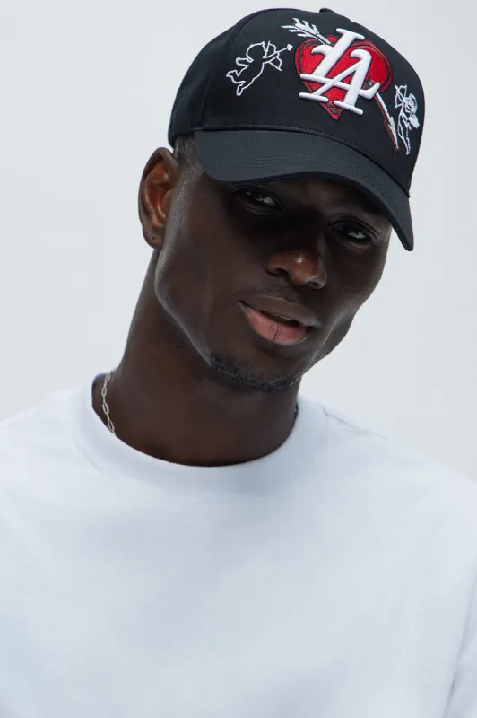 La Heart Snapback Hat - Black sold by Fashion Nova