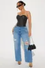 Blythe Washed Faux Leather Corset Top - Black sold by Fashion Nova