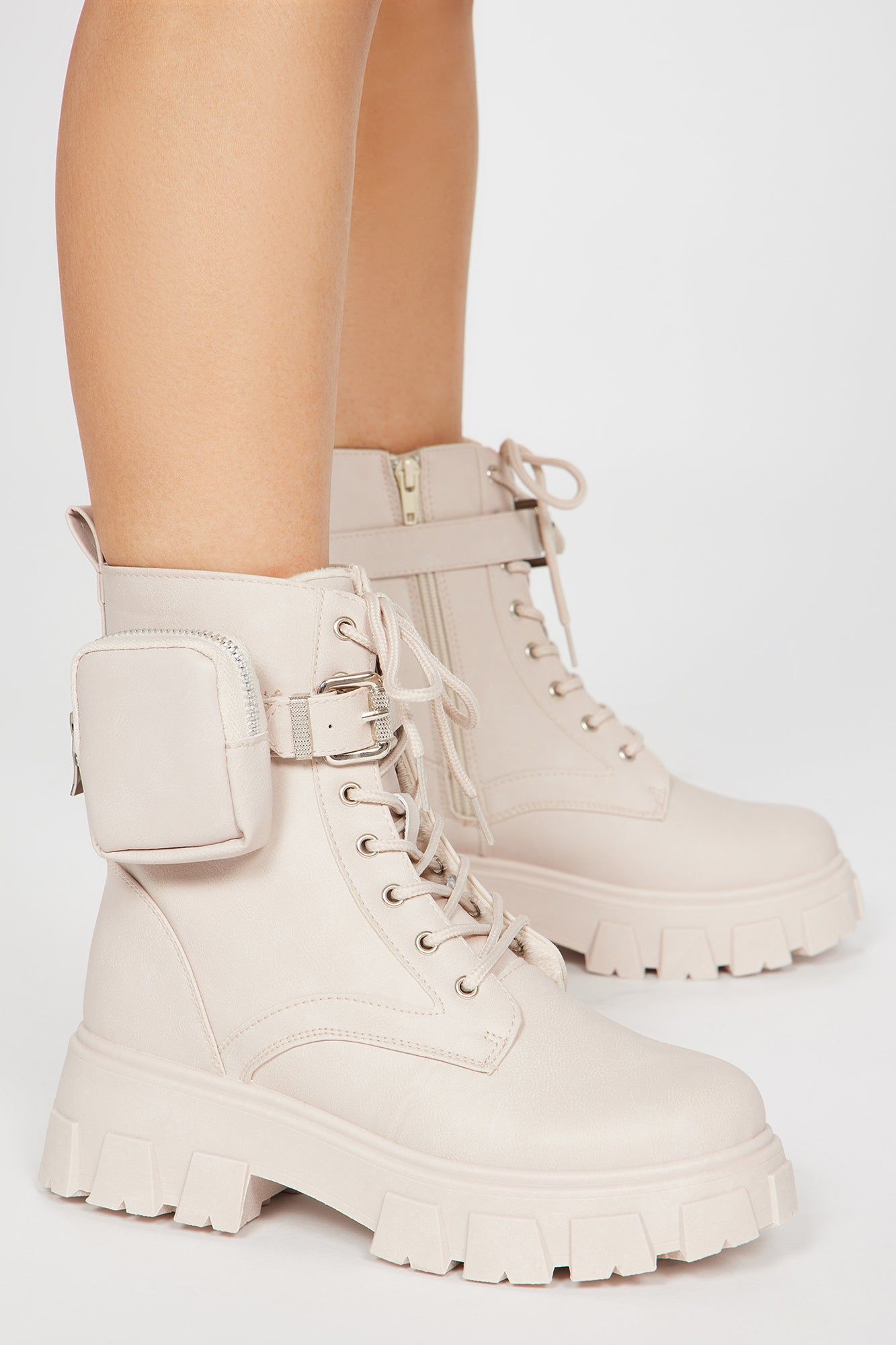I'm With You Combat Boots - Beige sold by Fashion Nova product image thumbnail 3