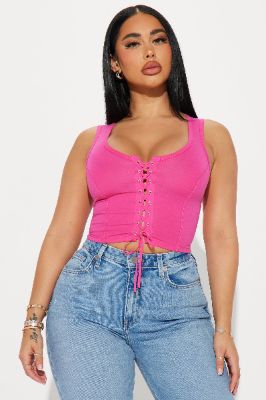 City Girl Crop Top -  Fuchsia sold by Fashion Nova