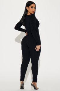 Denae Snatched Jumpsuit - Black sold by Fashion Nova