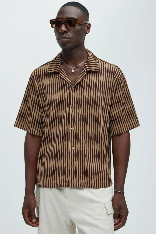 Miller Knitted Shirt - Brown sold by Fashion Nova