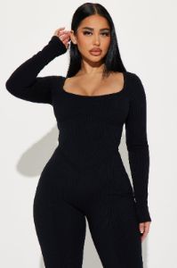 Denae Snatched Jumpsuit - Black sold by Fashion Nova