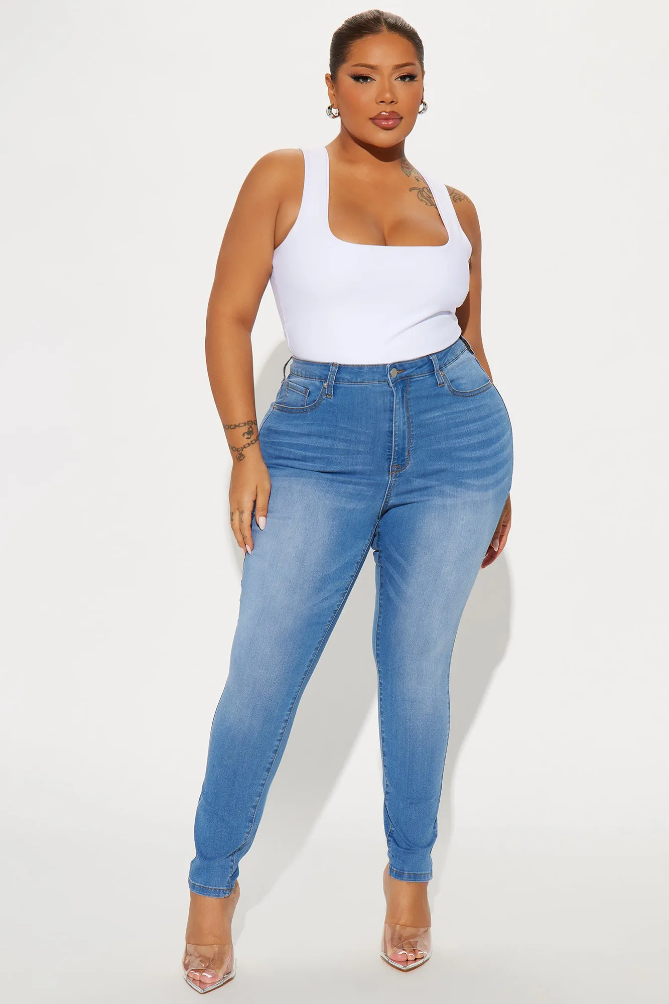 Imani Stretch Skinny Jeans - Medium Wash sold by Fashion Nova product image thumbnail 4