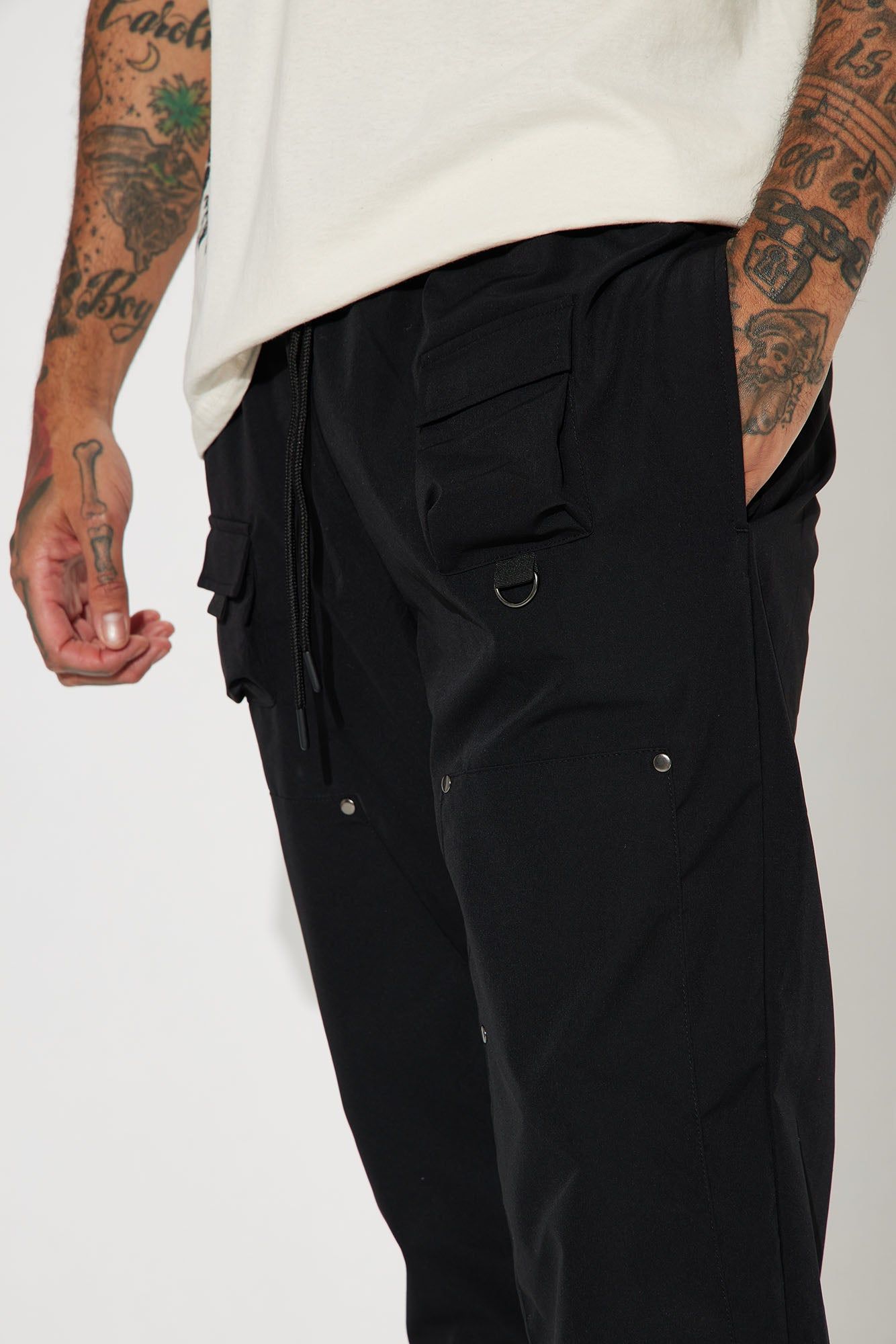 Right Amount Carpenter Utility Pants - Black sold by Fashion Nova product image thumbnail 3