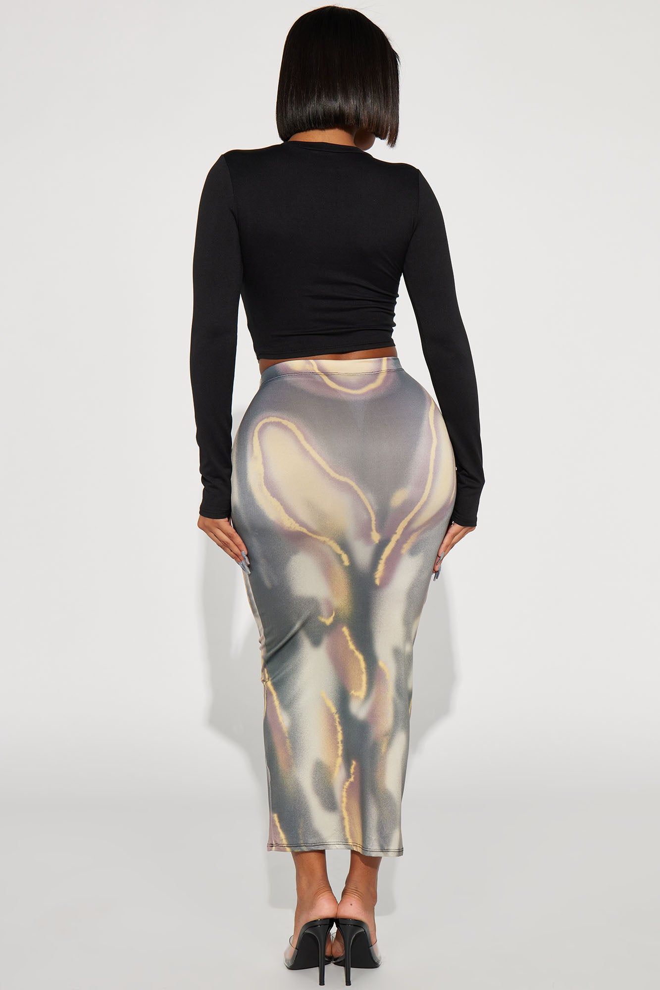 Aubrey Maxi Skirt Set - Black/combo sold by Fashion Nova product image thumbnail 3