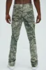 Frayed Panel Me Right Slim Flare Pants - Camouflage sold by Fashion Nova