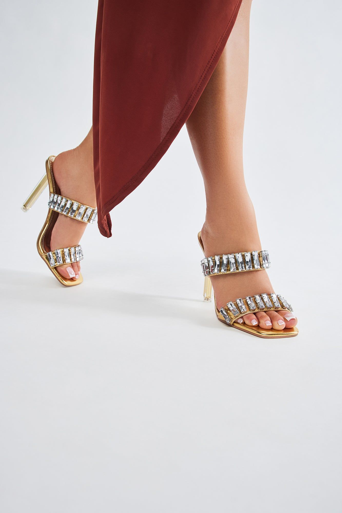 Still The One Embellished Heeled Sandals - Gold sold by Fashion Nova product image thumbnail 3