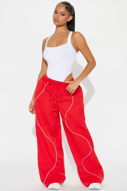 Next To You Windbreaker Track Pant - Red sold by Fashion Nova